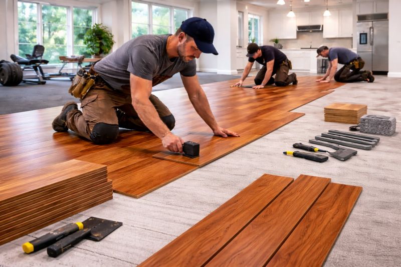 Cherry Floor Installation in Auburn, NH