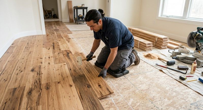 Hickory Floor Installation in Manchester, NH