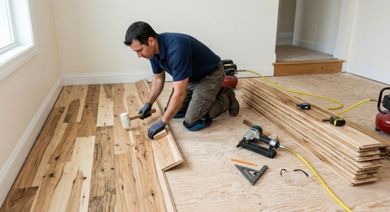 Hickory Floor Installation in Manchester, NH