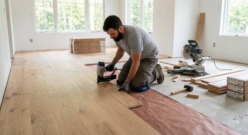 Oak Floor Installation in Auburn, NH
