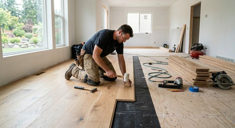 Oak Floor Installation in Hooksett, NH