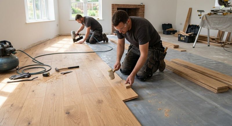 Oak Floor Installation in Hooksett, NH