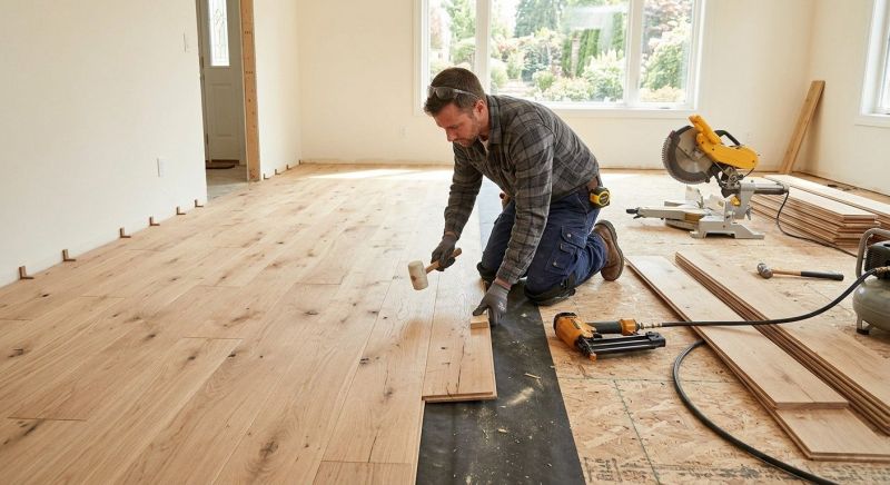 Oak Floor Installation in Nottingham, NH