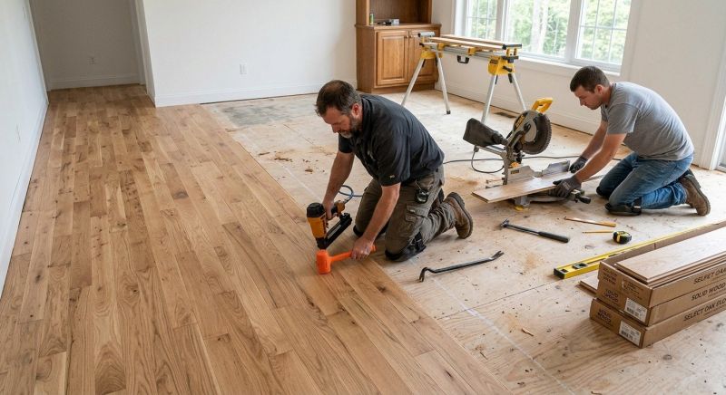 Oak Floor Installation in Plaistow, NH