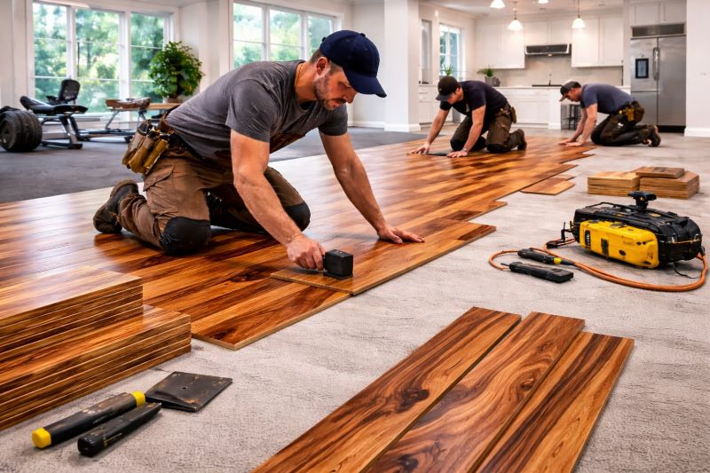 Teak Flooring Installation in Manchester, NH