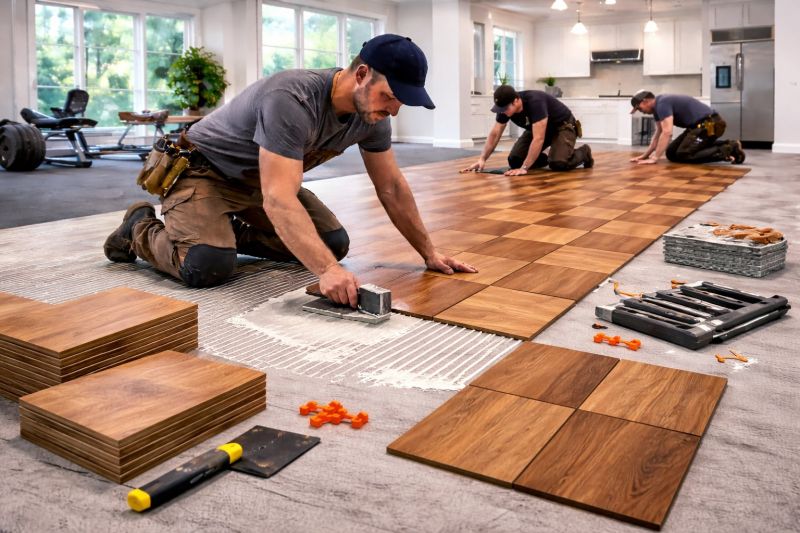 Teak Flooring Installation in Manchester, NH