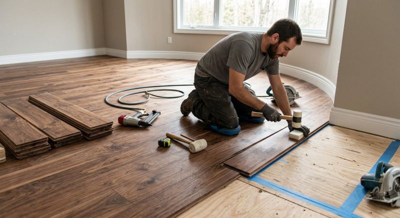 Walnut Flooring Installation in Manchester, NH