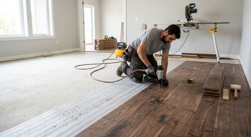 Walnut Flooring Installation in Manchester, NH