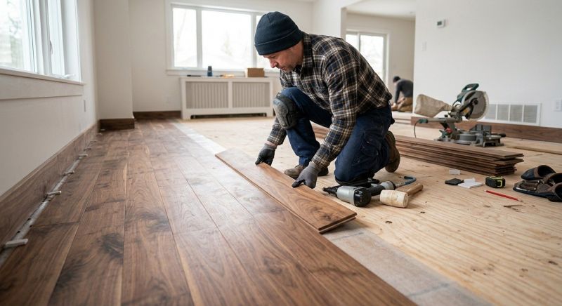 Wide Plank Floor Installation in Manchester, NH